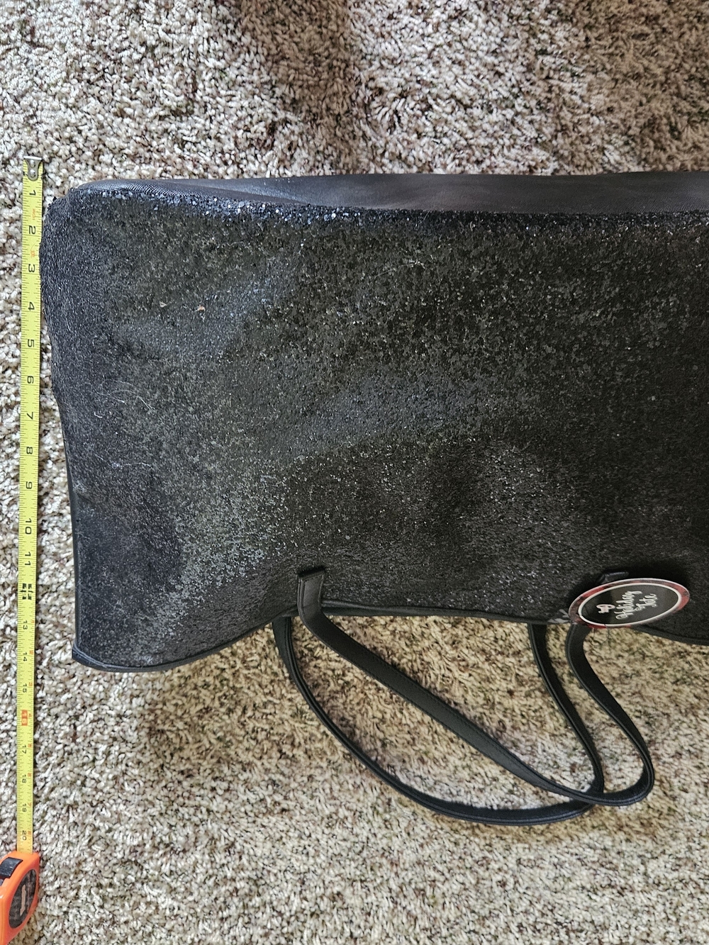 Women's Black Glitter Tote Bag - Sparkle Shoulder Bag